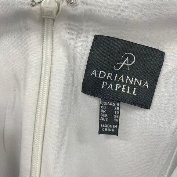 Adrianna Papell Sleeveless A Line Multicolor Print Scuba Dress Womens 6 - Picture 4 of 7